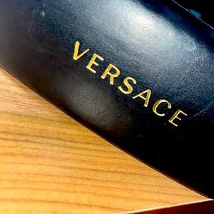 Versace, black and gold with diamonds eyewear